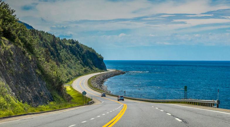 Ein Straße am Meer