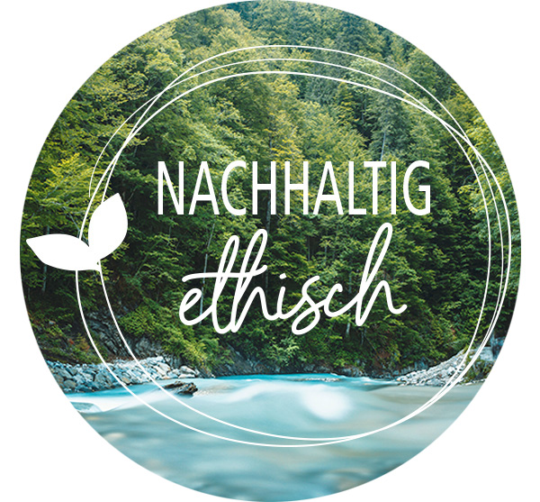 VRK ethisch-nachhaltig – Ein Fluss fließt durch einen Wald.